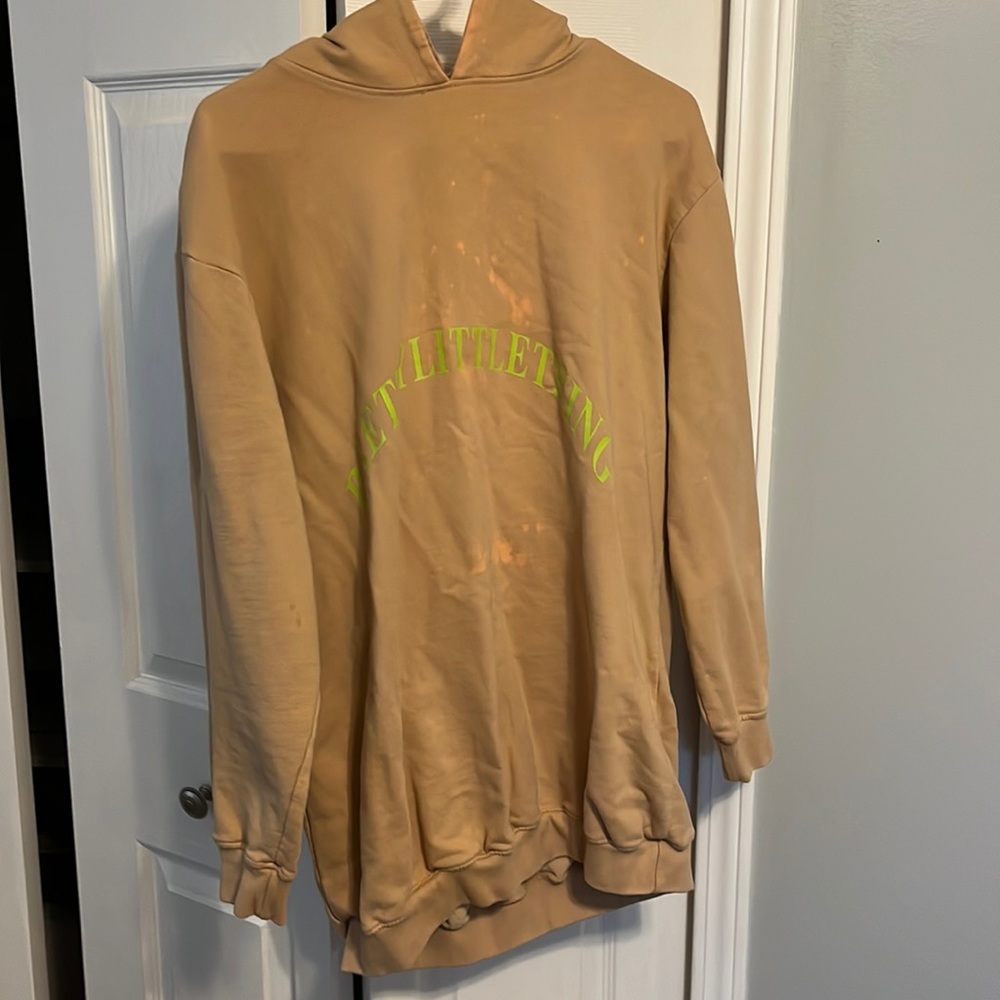a pretty Little Thing Brown Hoodie